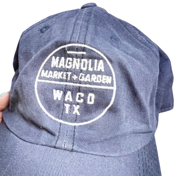 Magnolia Market & Garden Waco TX Unisex Blue Washed Baseball Style Hat - Picture 6 of 16